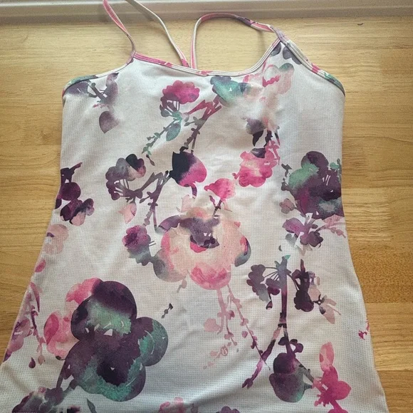 lululemon athletica Pink Blurred Y tank size Medium - Picture 1 of 4